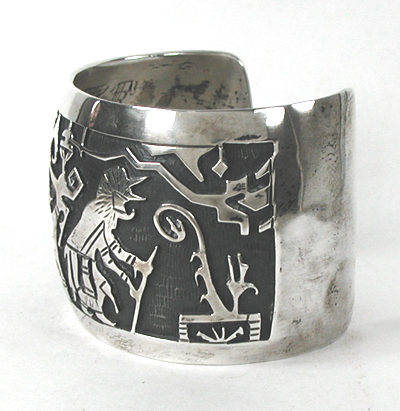 Sterling Silver overlay cuff bracelet size 7 1/4
