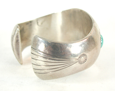  Sterling Silver Turquoise Shadowbox Bracelet 6 inch 