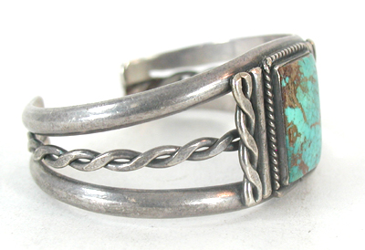  Sterling Silver Turquoise  Bracelet 6 inch 