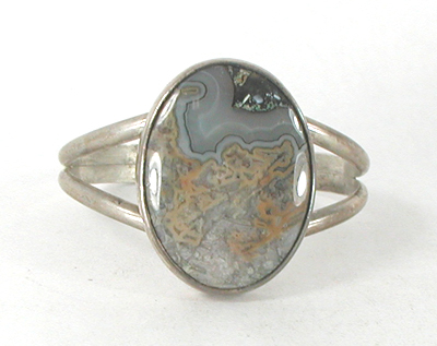  Sterling Silver Jasper Bracelet 6 1/2 inch