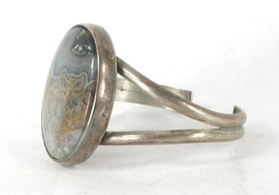  Sterling Silver Jasper Bracelet 6 1/2 inch