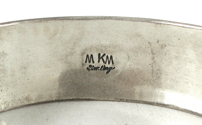 Authentic Native American Sterling Silver Storyteller Bracelet size 6 1/2