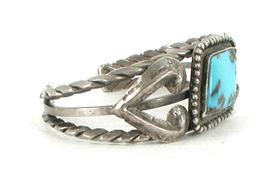 vintage sterling silver turquoise bracelet 6 1/2 inch