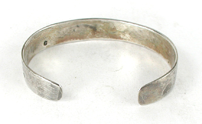 vintage sterling silver Chip Inlay Bracelet 6 1/2 inch