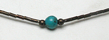 sterling silver and turquoise braclelet 8 1/2 inch 