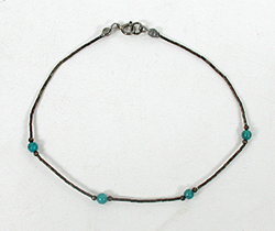sterling silver and turquoise braclelet 8 1/2 inch 
