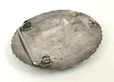 Authentic Native American sterling silver and Turquoise belt buckle by Navajo artisan Vivian Jones