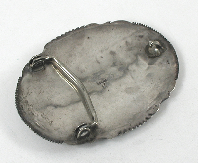 Authentic Native American sterling silver and Turquoise belt buckle by Navajo artisan Keith James