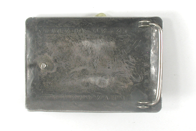 Authentic Native American sterling silver and Turquoise and Coral Belt buckle by Navajo artisan Richard Henry Yazzie