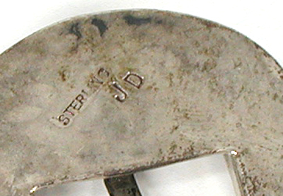 four-piece sterling silver ranger buckle set of micro inlay of turquoise, spiny oyster, and jet