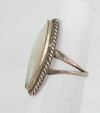 Sterling Silver  mother of pearl ring