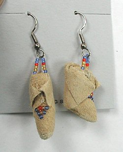 Native American Navajo NOS moccasin craft earrings wire-style
