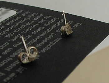 Vintage NOS Sterling Silver and gold filled post hoop earrings