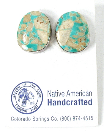 new old stock Boulder Turquoise post earrings