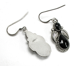 sterling silver and Onyx earrings