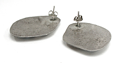 shadowbox sterling silver and turquoise bear paw earrings post style