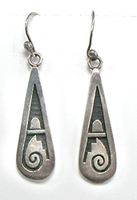 sterling silver overlay wire-style earrings