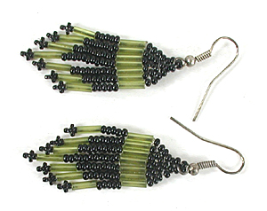 wire-style beaded dangle earrings