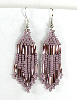 wire style beaded dangle earrings