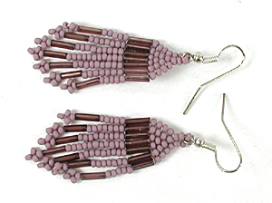 wire-style beaded dangle earrings
