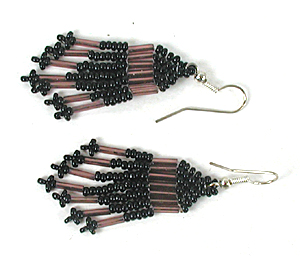 wire-style beaded dangle earrings