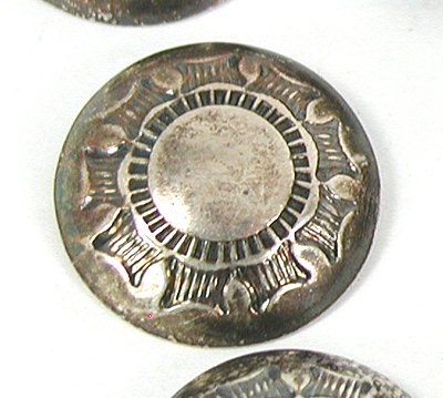 Seven vintage sterling silver Buttons