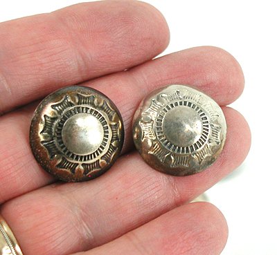 Seven vintage sterling silver Buttons