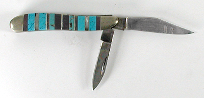 sterling silver and Inlay Frost Pocket Knife