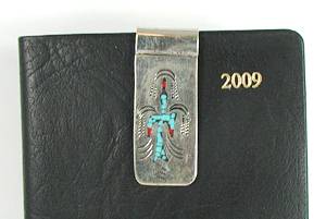 Zuni Inlay Money Clip as a paper clip