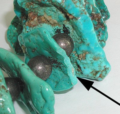 vintage turquoise slab necklace 28 inches