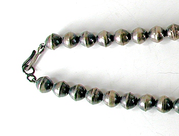 Authentic Vintage Native American sterling silver squash Blossom Style sterling silver overlay necklace 25 inch by Navajo Willie Yazzie