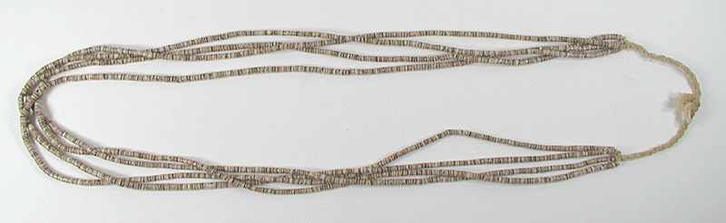 vintage 4-Strand olive shell heishi necklace adjustable 24 to 28 inches