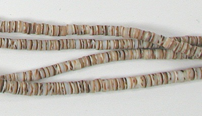 vintage 4-Strand olive shell heishi necklace adjustable 24 to 28 inches