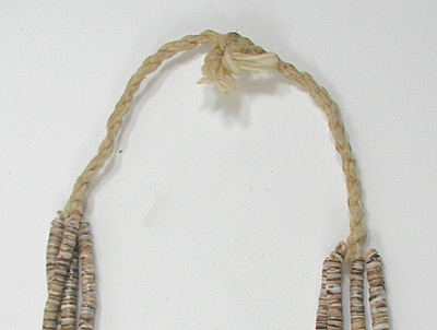 vintage 4-Strand olive shell heishi necklace adjustable 24 to 28 inches