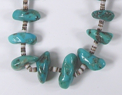 Vintage turquoise Nugget choker