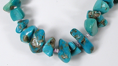 Vintage turquoise Nugget necklace