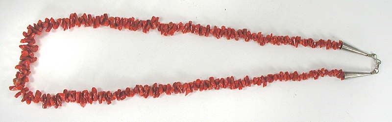 real coral necklace 25 inches long