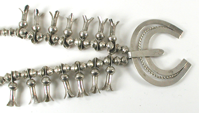 sterling silver and Carnelian Mini Squash Blossom necklace 18 1/2 inch  