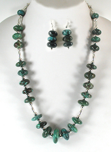"vintage sterling silver and turquoise necklace and earrings set"