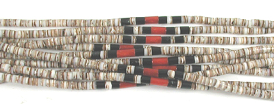 Multi Stone Heishi 10 Strand 28 inch Necklace 
