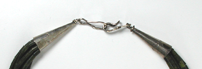 Serpentine Heishi 6 strand 28 inch Necklace 