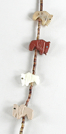 bison fetish necklace by Navajo artisan Hector Goodluck 26 inches long