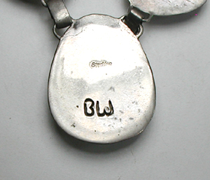 Multi Stone necklace with turquoise, lapis, conch shell, orange spiny oyster 21 1/2 inches long 