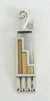Vintage  sterling silver and stone inlay pendant