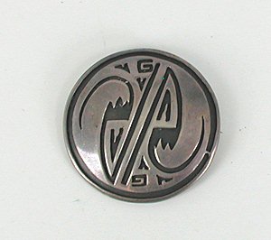 Sterling Silver overlay pin pendant