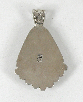 Authentic Native American NOS sterling silver Jasper Pendant by Navajo artist James Martin