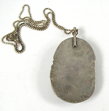 vintage sterling silver and Turquoise Pendant with 17 inch chain