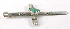 cast sterling silver Turquoise Cross Pendant