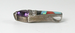sterling silver and Inlay Pendant