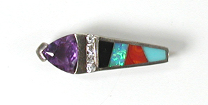 sterling silver and Inlay Pendant